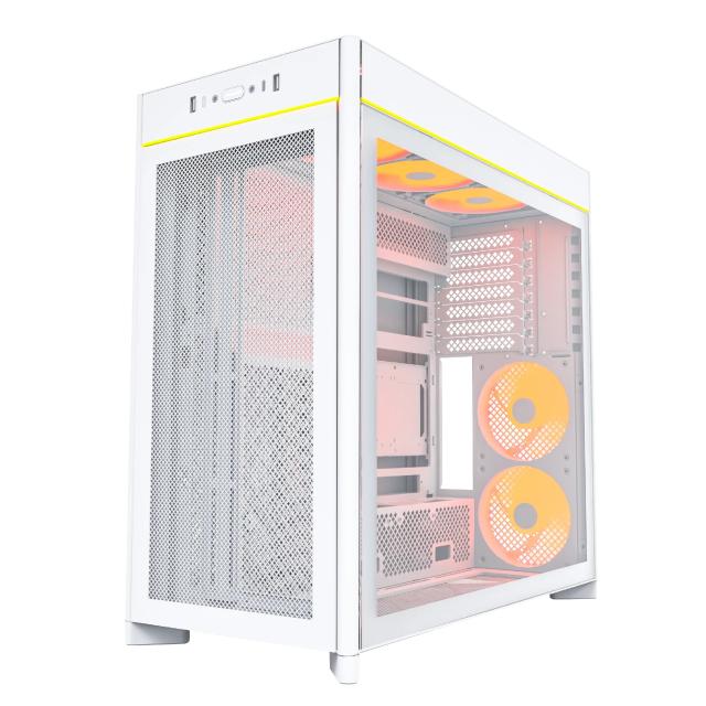 Кутия Montech HS01 PRO (W), Middle Tower, 2 x USB 3.0, 1 x USB 3.1 Type-C, ATX / Micro-ATX / Mini-ITX, White