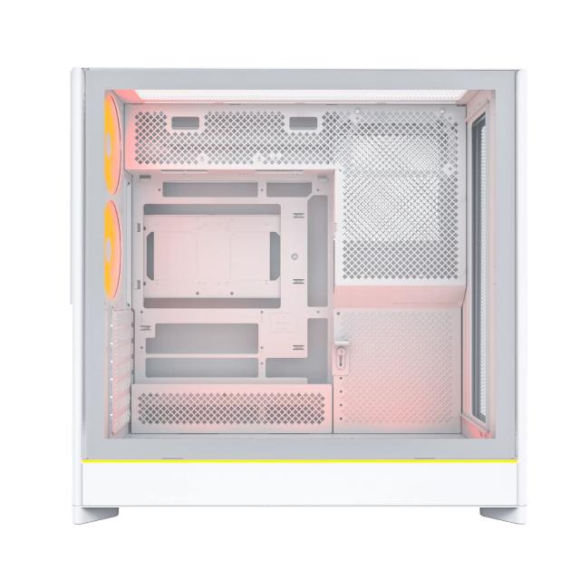 Кутия Montech HS01 PRO (W), Middle Tower, 2 x USB 3.0, 1 x USB 3.1 Type-C, ATX / Micro-ATX / Mini-ITX, White