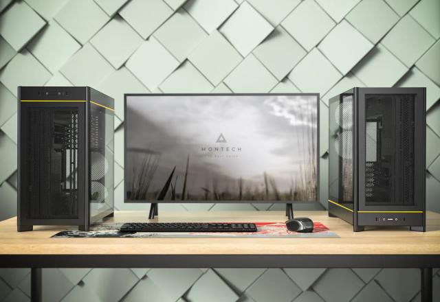 Кутия Montech HS01 PRO (W), Middle Tower, 2 x USB 3.0, 1 x USB 3.1 Type-C, ATX / Micro-ATX / Mini-ITX, Black