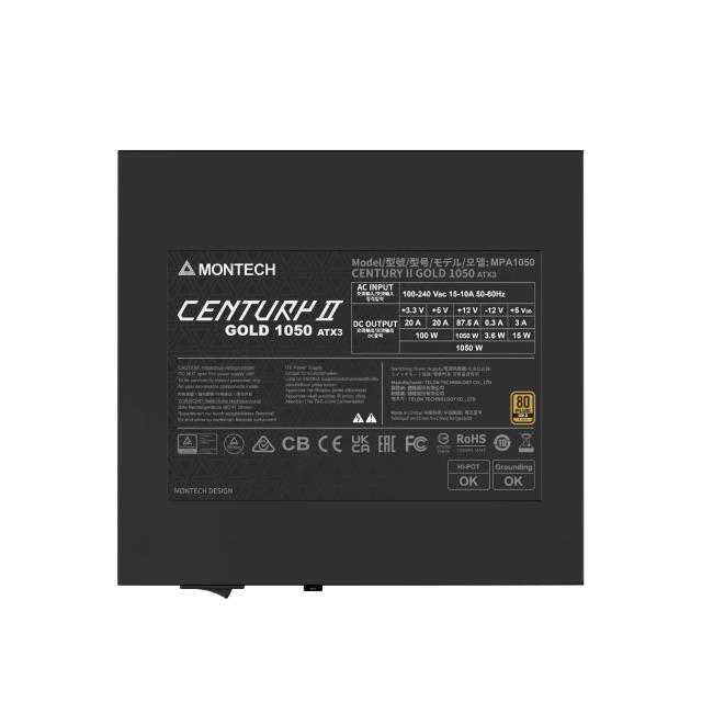 Захранване Montech CENTURY II 1050W, Active PFC, ATX 3.1, 80 PLUS Gold, Fully Modular