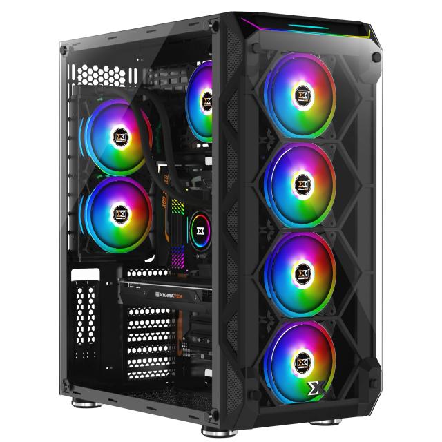 Кутия XIGMATEK Overtake, Big Tower, 2x USB 3.0, 2x USB 2.0, 1x HD Audio, EATX / ATX/ mATX / Mini-ITX