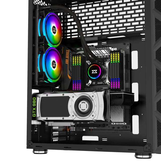 Кутия XIGMATEK Overtake, Big Tower, 2x USB 3.0, 2x USB 2.0, 1x HD Audio, EATX / ATX/ mATX / Mini-ITX
