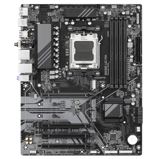 Дънна платка Gigabyte B650 UD AX, B650, AM5, DDR5, 3x M.2, 4x SATA 6Gb/s, HDMI, WIFI, DP, ATX