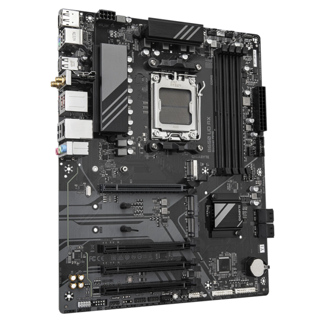 Дънна платка Gigabyte B650 UD AX, B650, AM5, DDR5, 3x M.2, 4x SATA 6Gb/s, HDMI, WIFI, DP, ATX
