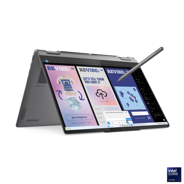 Лаптоп Lenovo Yoga 9 2-in-1 14ILL10, Intel Core Ultra 7 258V 8C (2.2/4.8GHz, 12MB Cache), 14.0" (35.56 cm) WQXGA+ OLED, 120Hz, Touchscreen, Intel Arc 140V, 32GB LPDDR5X, 1TB M.2 NVMe SSD, Windows 11 Home