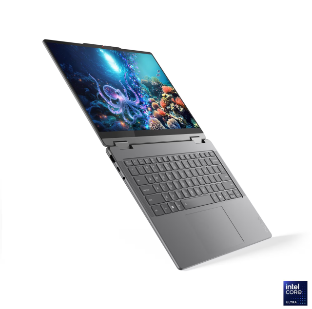 Лаптоп Lenovo Yoga 9 2-in-1 14ILL10, Intel Core Ultra 7 258V 8C (2.2/4.8GHz, 12MB Cache), 14.0" (35.56 cm) WQXGA+ OLED, 120Hz, Touchscreen, Intel Arc 140V, 32GB LPDDR5X, 1TB M.2 NVMe SSD, Windows 11 Home