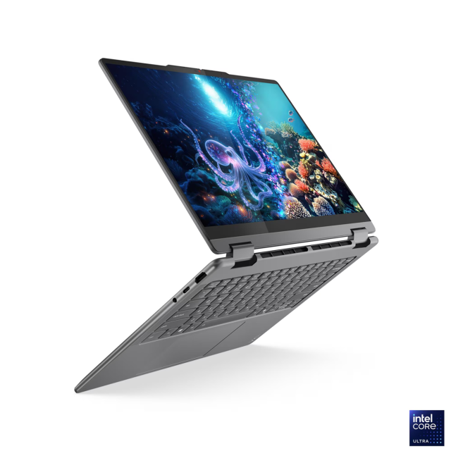 Лаптоп Lenovo Yoga 9 2-in-1 14ILL10, Intel Core Ultra 7 258V 8C (2.2/4.8GHz, 12MB Cache), 14.0" (35.56 cm) WQXGA+ OLED, 120Hz, Touchscreen, Intel Arc 140V, 32GB LPDDR5X, 1TB M.2 NVMe SSD, Windows 11 Home