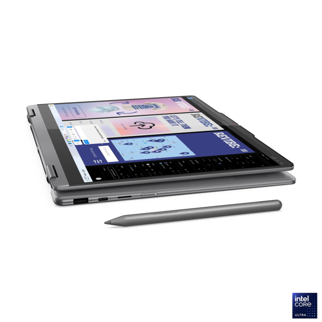 Лаптоп Lenovo Yoga 9 2-in-1 14ILL10, Intel Core Ultra 7 258V 8C (2.2/4.8GHz, 12MB Cache), 14.0" (35.56 cm) WQXGA+ OLED, 120Hz, Touchscreen, Intel Arc 140V, 32GB LPDDR5X, 1TB M.2 NVMe SSD, Windows 11 Home