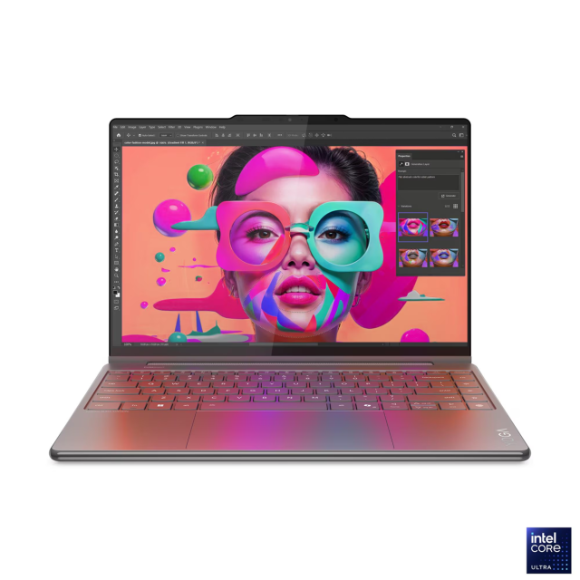 Лаптоп Lenovo Yoga 9 2-in-1 14ILL10 Aura Edition, Intel Core Ultra 7 258V 8C (2.2/4.8GHz, 12MB Cache), 14.0" (35.56 cm) WQUXGA OLED, 60Hz, Touchscreen, Intel Arc 140V, 32GB LPDDR5X, 1TB M.2 NVMe SSD, Windows 11 Home