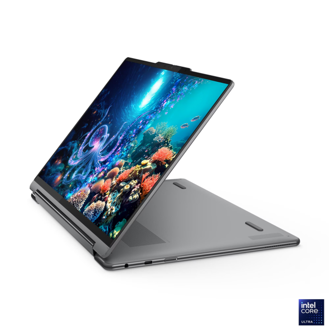 Лаптоп Lenovo Yoga 9 2-in-1 14ILL10 Aura Edition, Intel Core Ultra 7 258V 8C (2.2/4.8GHz, 12MB Cache), 14.0" (35.56 cm) WQUXGA OLED, 60Hz, Touchscreen, Intel Arc 140V, 32GB LPDDR5X, 1TB M.2 NVMe SSD, Windows 11 Home