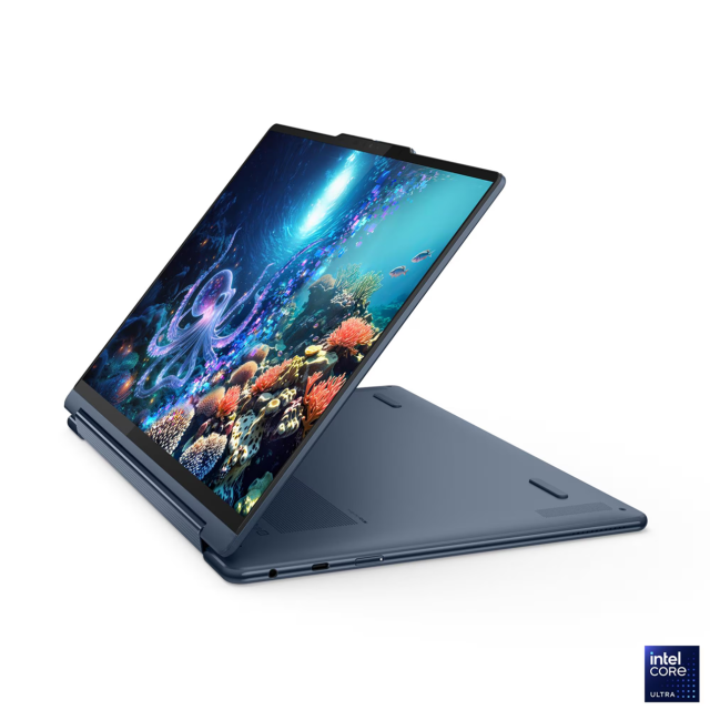 Лаптоп Lenovo Yoga 9 2-in-1 14ILL10, Intel Core Ultra 7 258V 8C (2.2/4.8GHz, 12MB Cache), 14.0" (35.56 cm) WQXGA+ OLED, 120Hz, Touchscreen, Intel Arc 140V, 32GB LPDDR5X, 1TB M.2 NVMe SSD, Windows 11 Home