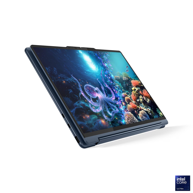 Лаптоп Lenovo Yoga 9 2-in-1 14ILL10, Intel Core Ultra 7 258V 8C (2.2/4.8GHz, 12MB Cache), 14.0" (35.56 cm) WQXGA+ OLED, 120Hz, Touchscreen, Intel Arc 140V, 32GB LPDDR5X, 1TB M.2 NVMe SSD, Windows 11 Home