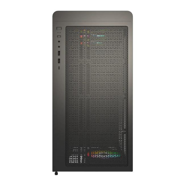 Кутия Montech XR Wood, Middle Tower, 2 x USB 3.0, 1 x USB Type-C, ATX, mATX, Mini-ITX, Black