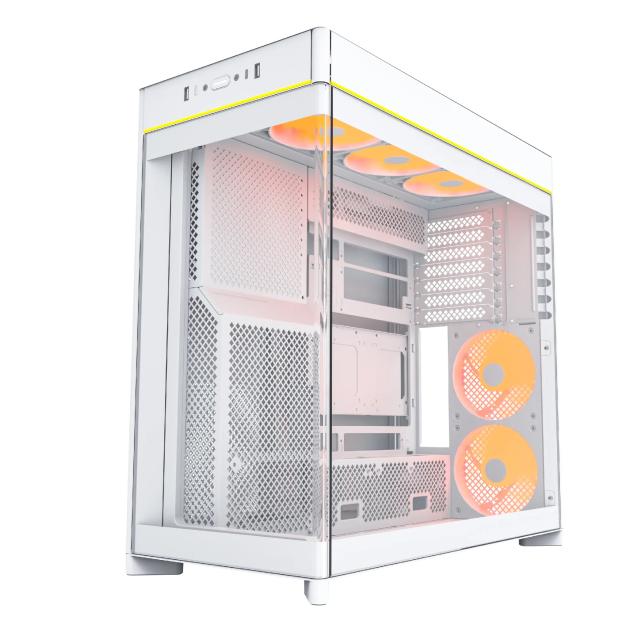 Кутия Montech HS02 PRO (W), Middle Tower, 2 x USB 3.0, 1 x USB Type-C, ATX, mATX, Mini-ITX