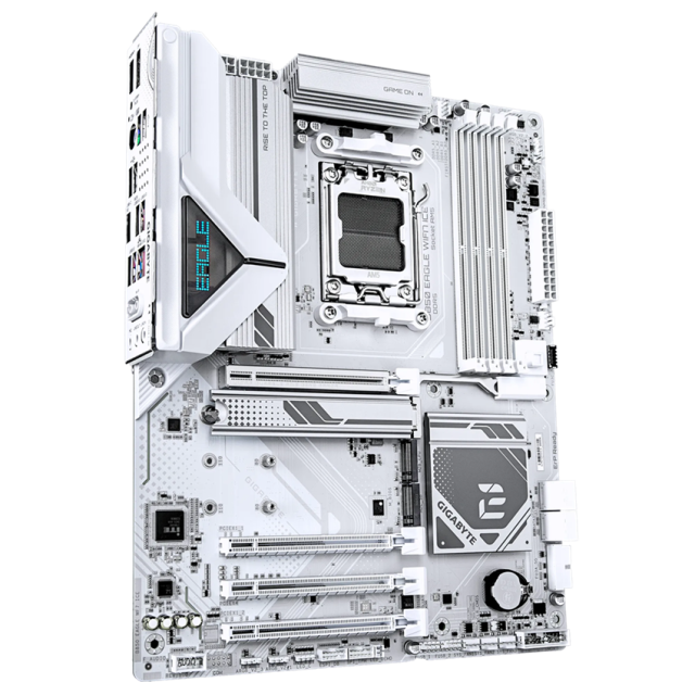 Дънна платка Gigabyte B850 EAGLE WIFI7 ICE, AM5, 4x DDR5, 3x M.2 NVMe, 4 x SATA 6Gb/s, Wi-Fi 7, Bluetooth 5.4, HDMI, DP, ATX