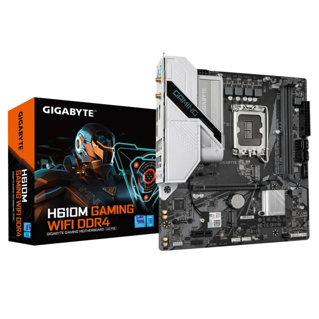 Дънна платка GIGABYTE H610M GAMING WIFI DDR4, LGA1700, 2x DDR4, 2x M.2, 4x SATA 6Gb/s, HDMI, DP, Micro ATX
