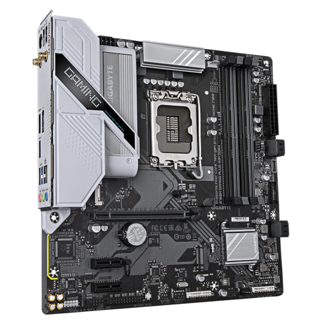 Дънна платка GIGABYTE B760M GAMING PLUS WIFI DDR4, LGA1700, 4x DDR4, 2x M.2, 4x SATA 6Gb/s, HDMI, DP, Micro ATX