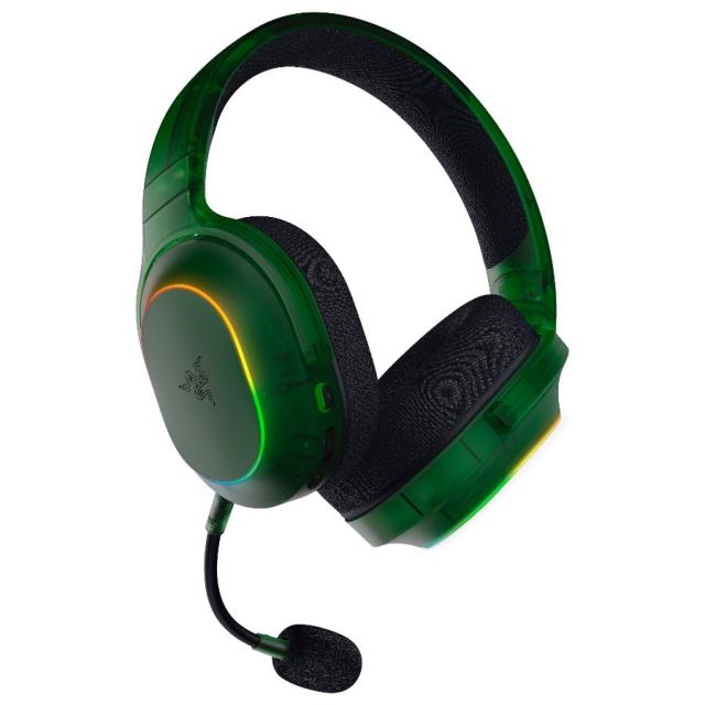 Геймърски слушалки Razer Barracuda X Chroma Phantom Green Edition, Gaming Headset, Black, Oval Ear Cushions, Wireless / Bluetooth