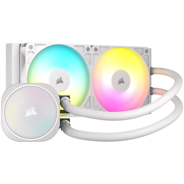 Охладител за процесор Corsair NAUTILUS 240 ARGB White, 240mm Radiator, Liquid CPU Cooler, Intel 1851, Intel 1700 / AMD AM5, AMD AM4