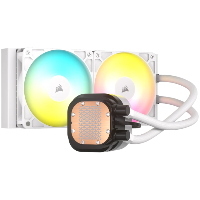 Охладител за процесор Corsair NAUTILUS 240 ARGB White, 240mm Radiator, Liquid CPU Cooler, Intel 1851, Intel 1700 / AMD AM5, AMD AM4
