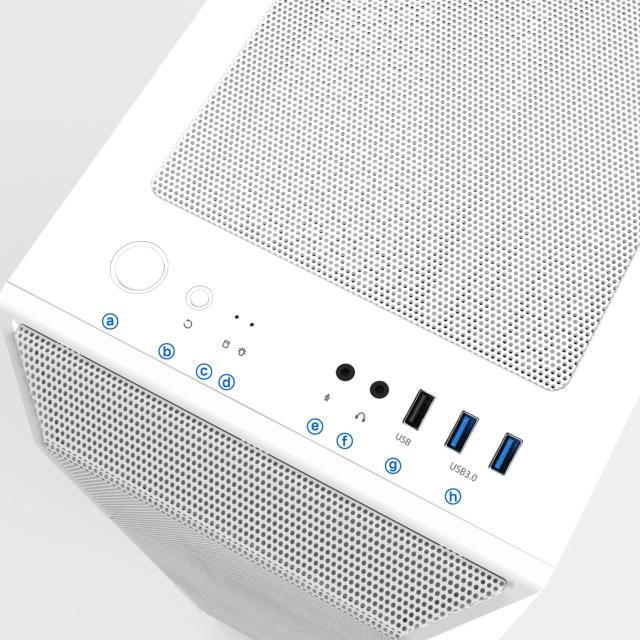 Кутия Zalman  i3 NEO ARGB Mesh White, aRGB, Middle Tower, 2x USB 3.0, 1x USB 2.0, ATX/mATX/Mini-ITX, бяла