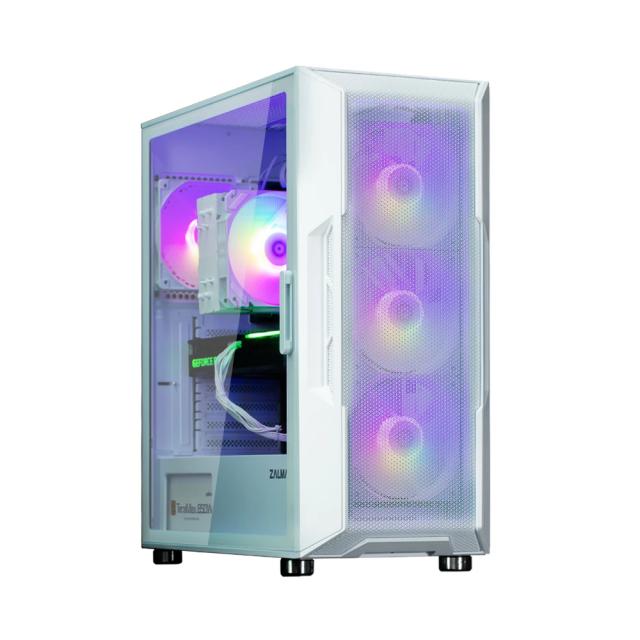 Кутия Zalman  i3 NEO ARGB Mesh White, aRGB, Middle Tower, 2x USB 3.0, 1x USB 2.0, ATX/mATX/Mini-ITX, бяла