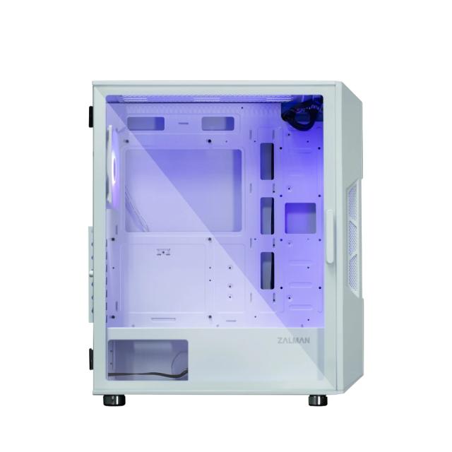 Кутия Zalman  i3 NEO ARGB Mesh White, aRGB, Middle Tower, 2x USB 3.0, 1x USB 2.0, ATX/mATX/Mini-ITX, бяла