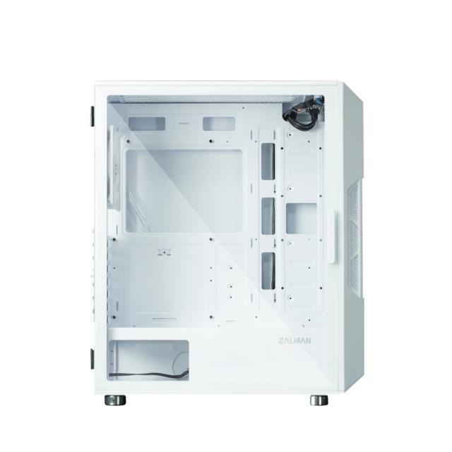 Кутия Zalman  i3 NEO ARGB Mesh White, aRGB, Middle Tower, 2x USB 3.0, 1x USB 2.0, ATX/mATX/Mini-ITX, бяла