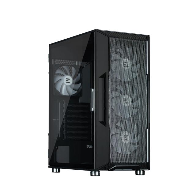 Кутия Zalman  i3 NEO ARGB Mesh Black, aRGB, Middle Tower, 2x USB 3.0, 1x USB 2.0, ATX/mATX/Mini-ITX, черна