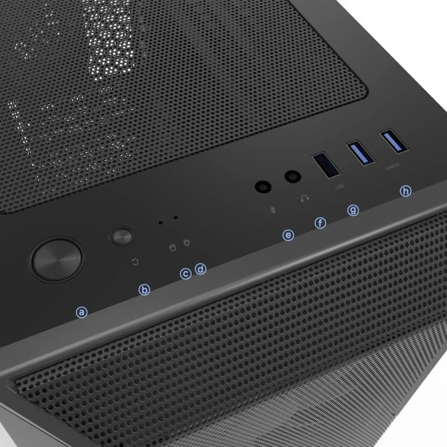 Кутия Zalman  i3 NEO ARGB Mesh Black, aRGB, Middle Tower, 2x USB 3.0, 1x USB 2.0, ATX/mATX/Mini-ITX, черна