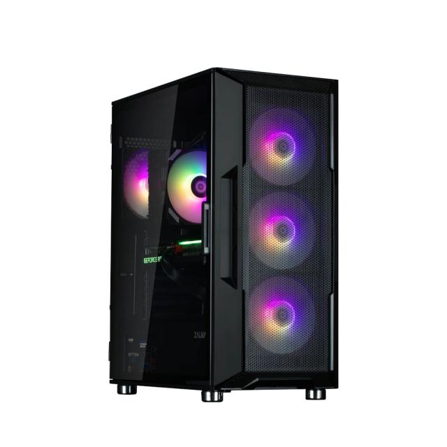 Кутия Zalman  i3 NEO ARGB Mesh Black, aRGB, Middle Tower, 2x USB 3.0, 1x USB 2.0, ATX/mATX/Mini-ITX, черна