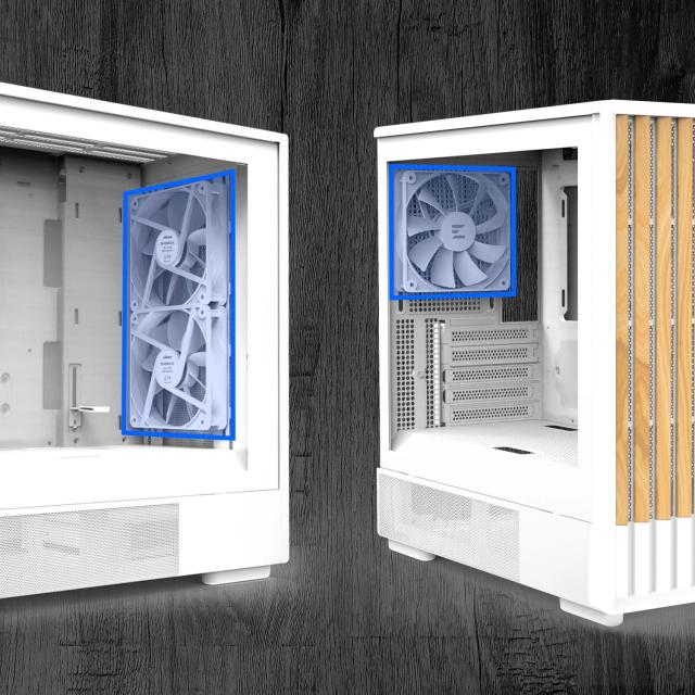 Кутия Zalman P10 NAMU White, Wood, Mini Tower, 1x USB 3.0, 1x USB Type-C, mATX/Mini-ITX, бяла