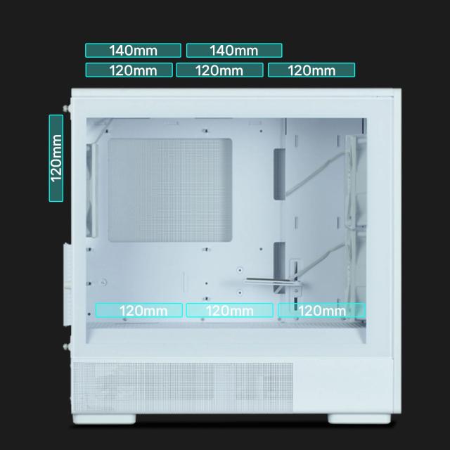 Кутия Zalman P10 NAMU White, Wood, Mini Tower, 1x USB 3.0, 1x USB Type-C, mATX/Mini-ITX, бяла