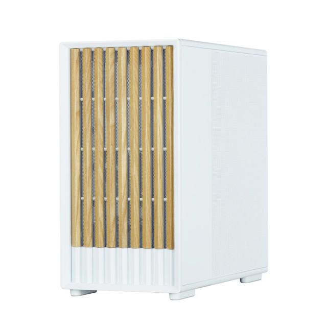 Кутия Zalman P10 NAMU White, Wood, Mini Tower, 1x USB 3.0, 1x USB Type-C, mATX/Mini-ITX, бяла
