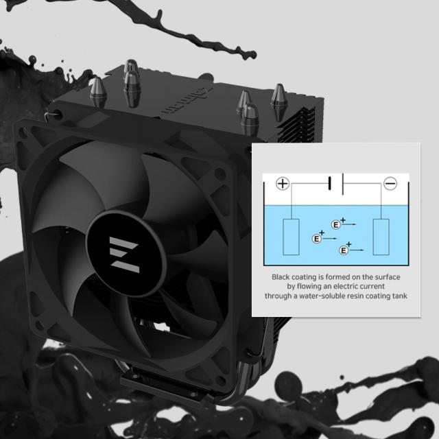 Охладител за процесор Zalman CPU Cooler CNPS4X BLACK V2, 4-pin PWM, LGA1851/AM5, Black