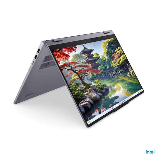 Лаптоп Lenovo IdeaPad 5 2-in-1 16IAL10, Intel Core Ultra 7 255H 16C (1.5 / 5.1 GHz, 24MB Cache), WQXGA Full HD+ IPS, Touchscreen, Intel Arc 140T, 16GB LPDDR5X, 1 TB M.2 NVMe SSD, Windows 11 Home