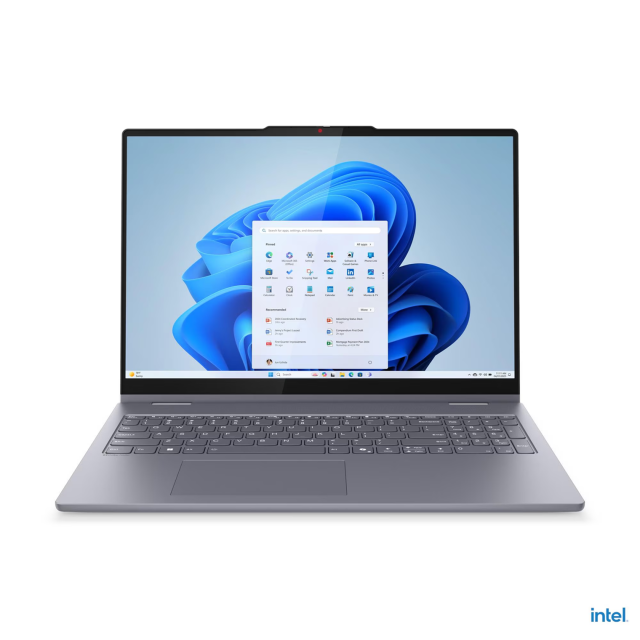 Лаптоп Lenovo IdeaPad 5 2-in-1 16IAL10, Intel Core Ultra 7 255H 16C (1.5 / 5.1 GHz, 24MB Cache), WQXGA Full HD+ IPS, Touchscreen, Intel Arc 140T, 16GB LPDDR5X, 1 TB M.2 NVMe SSD, Windows 11 Home