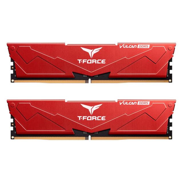Памет Team Group T-Force Vulcan Red 32GB (2x16GB) DDR5 6000MHz, CL30, 1.35 V 
