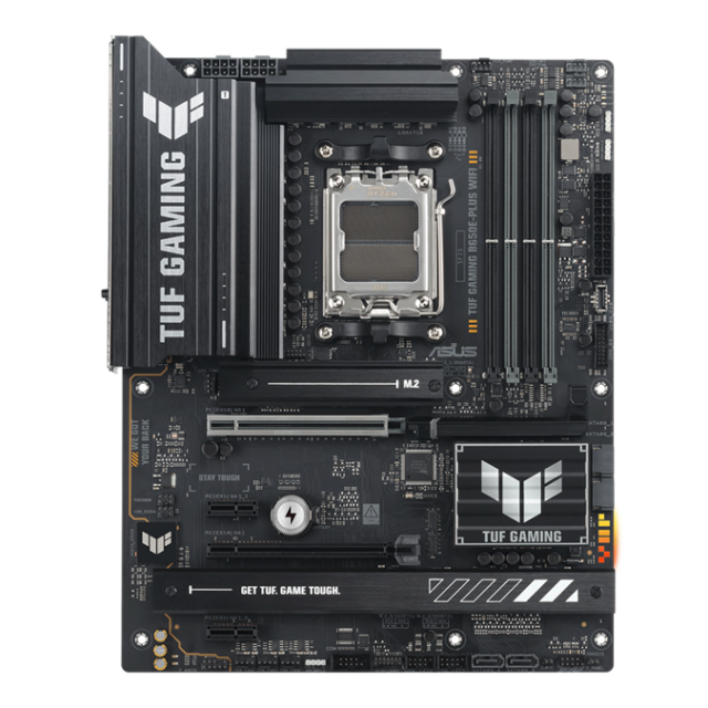 Дънна платка ASUS TUF GAMIN B650E-PLUS WIFI, AMD AM5, 4x DDR5, 3x M.2 slots, 4x SATA, HDMI, DP, ATX