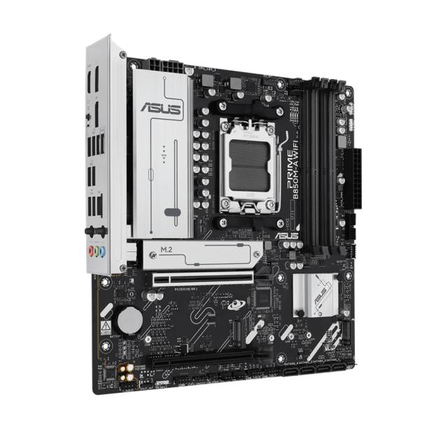 Дънна платка ASUS PRIME B850M-A WIFI, AM5, 4x DDR5, 3x M.2, 4x SATA 6Gb/s, WIFI 6E, Bluetooth v5.3, HDMI, DP, mATX