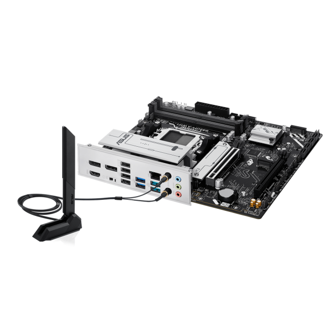 Дънна платка ASUS PRIME B850M-A WIFI, AM5, 4x DDR5, 3x M.2, 4x SATA 6Gb/s, WIFI 6E, Bluetooth v5.3, HDMI, DP, mATX