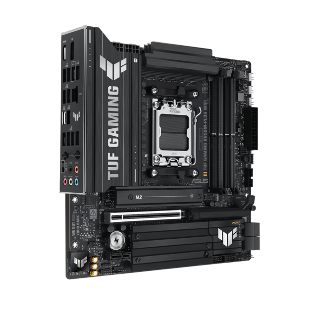 Дънна платка ASUS TUF GAMIN B850M-PLUS WIFI, AM5, 4x DDR5, 3x M.2, 4x SATA 6Gb/s, HDMI, DP, mATX