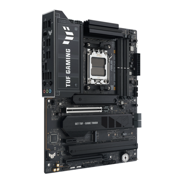 Дънна платка ASUS TUF GAMIN X870E-PLUS WIF7, AM5, 4x DDR5, 4x M.2, 4x SATA 6Gb/s, Wi-Fi 7, HDMI, ATX
