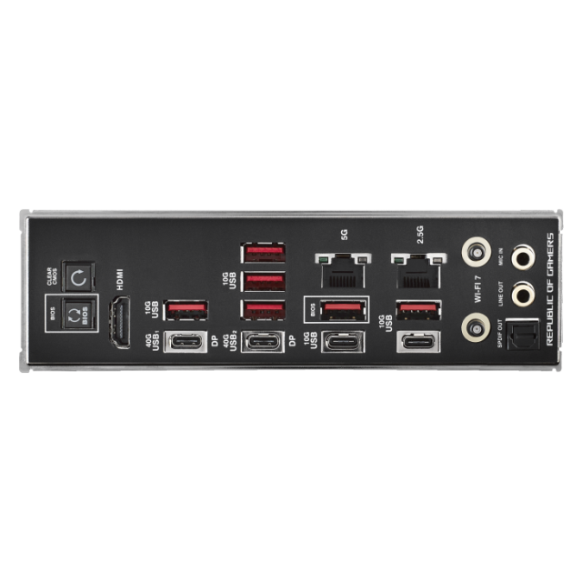 Дънна платка ASUS ROG CROSSHAIR X870E HERO, AM5, 4x DDR5, 5x M.2, 4x SATA 6Gb/s, Wi-Fi 7, HDMI, ATX
