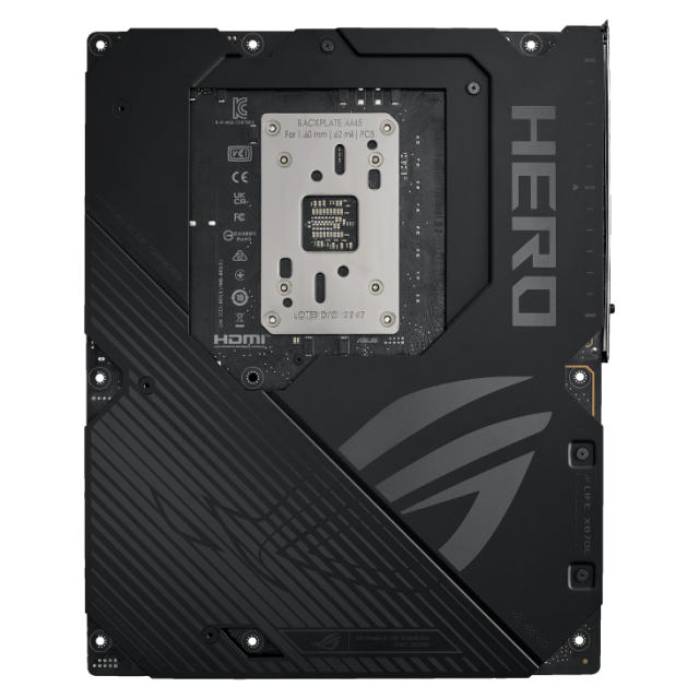 Дънна платка ASUS ROG CROSSHAIR X870E HERO, AM5, 4x DDR5, 5x M.2, 4x SATA 6Gb/s, Wi-Fi 7, HDMI, ATX