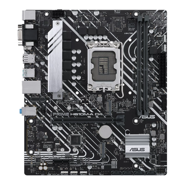 Дънна платка ASUS PRIME H610M-A D4-CSM, LGA 1700, 2x DDR4, 2x M.2 slots, 4x SATA, VGA, HDMI, DP, mATX