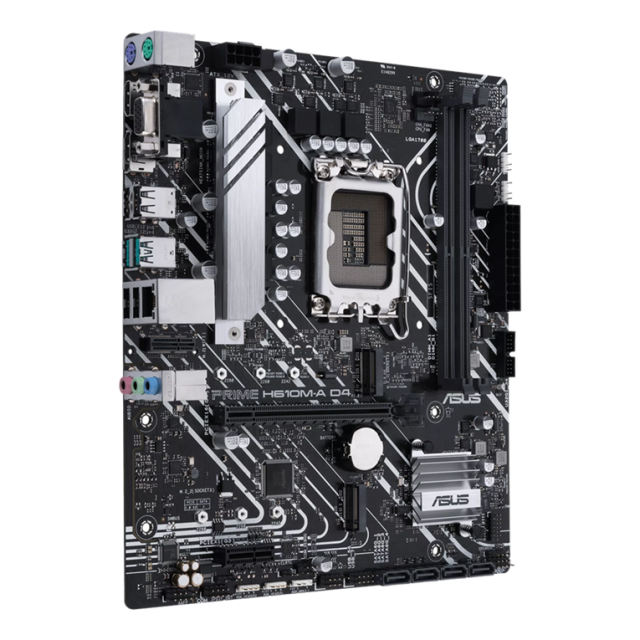 Дънна платка ASUS PRIME H610M-A D4-CSM, LGA 1700, 2x DDR4, 2x M.2 slots, 4x SATA, VGA, HDMI, DP, mATX