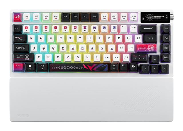 Геймърска Клавиатура ASUS ROG Azoth X White, Bluetooth/Wireless/USB-A/C