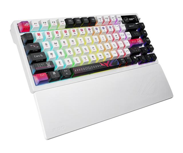 Геймърска Клавиатура ASUS ROG Azoth X White, Bluetooth/Wireless/USB-A/C
