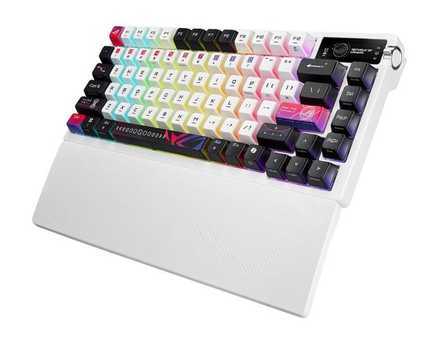 Геймърска Клавиатура ASUS ROG Azoth X White, Bluetooth/Wireless/USB-A/C